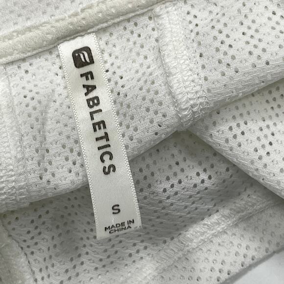 Fabletics Mesh Tunic Jacket Womens S White Full Zip Long Sleeve Athleisure Gym - Picture 3 of 4